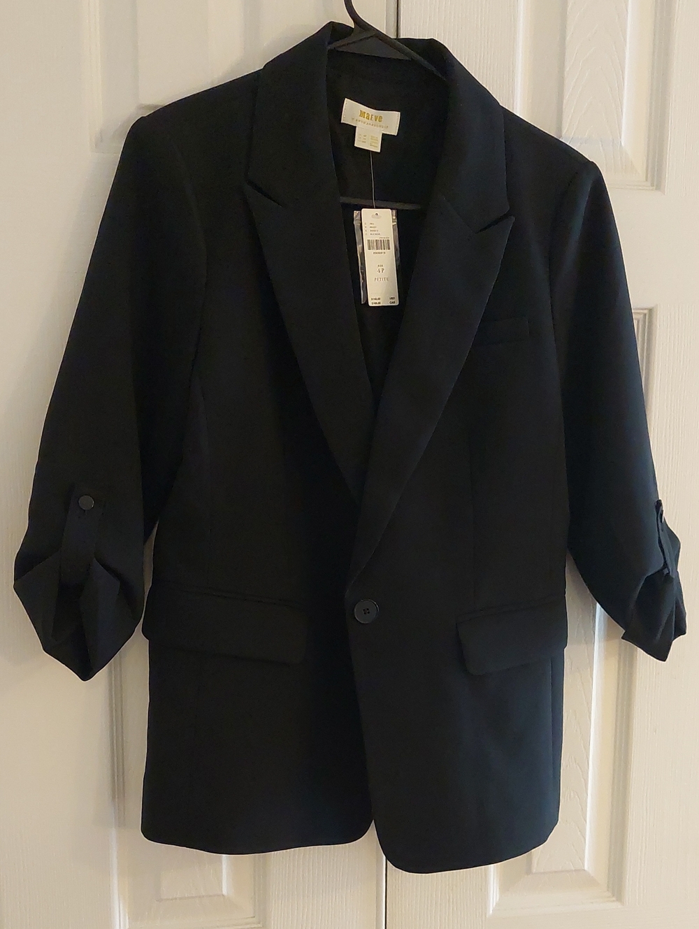 Maeve by Anthropologie Roll Sleeve One-Button Blazer NWT